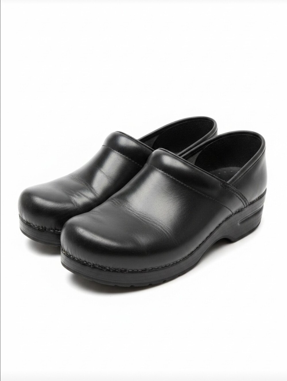 Dansko Professional Black Oiled Leather Clogs Size 39